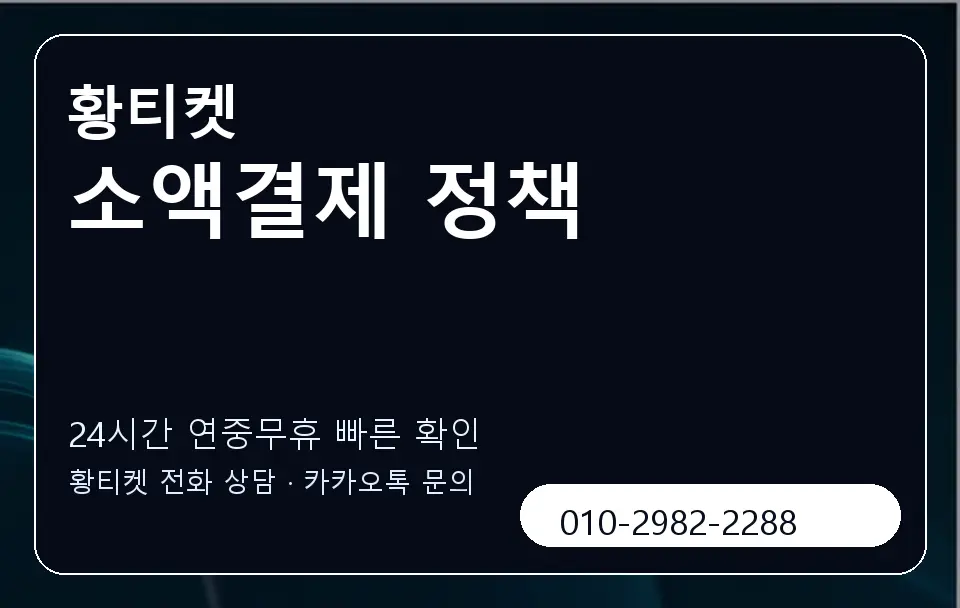 소액결제 정책 황티켓 캐러셀 2