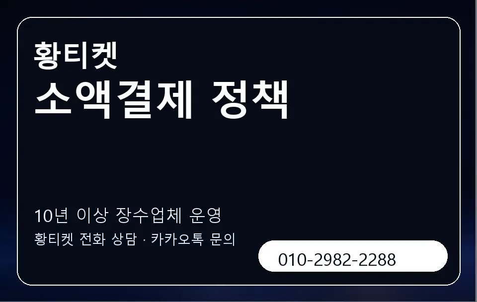 소액결제 정책 황티켓 캐러셀 5