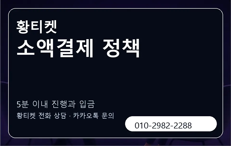 소액결제 정책 황티켓 캐러셀 6