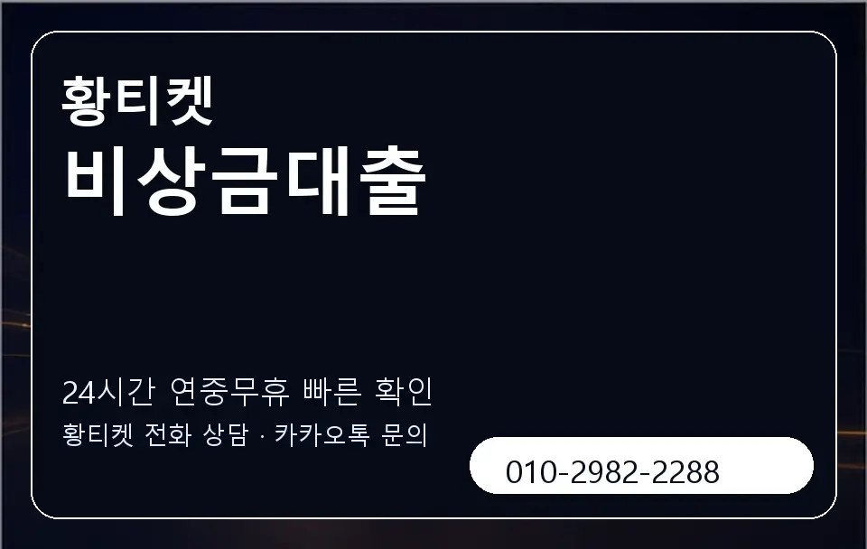 비상금대출 황티켓 캐러셀 2