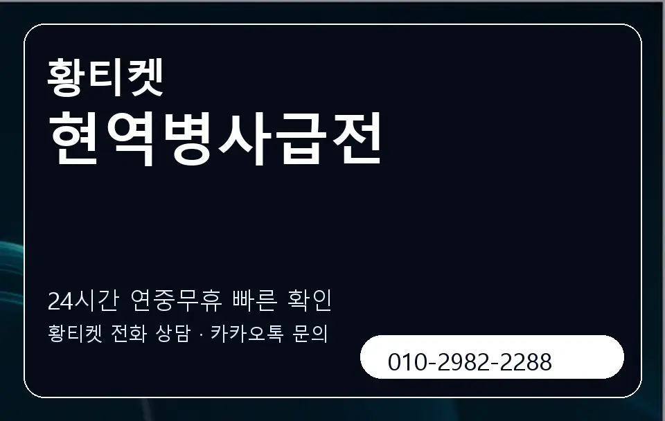 현역병사급전 황티켓 캐러셀 2