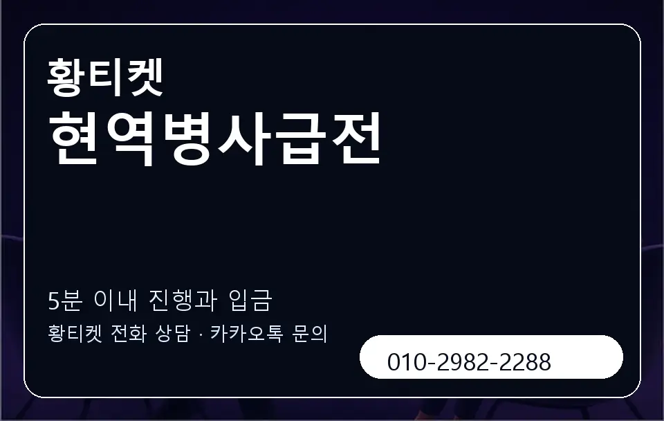 현역병사급전 황티켓 캐러셀 6