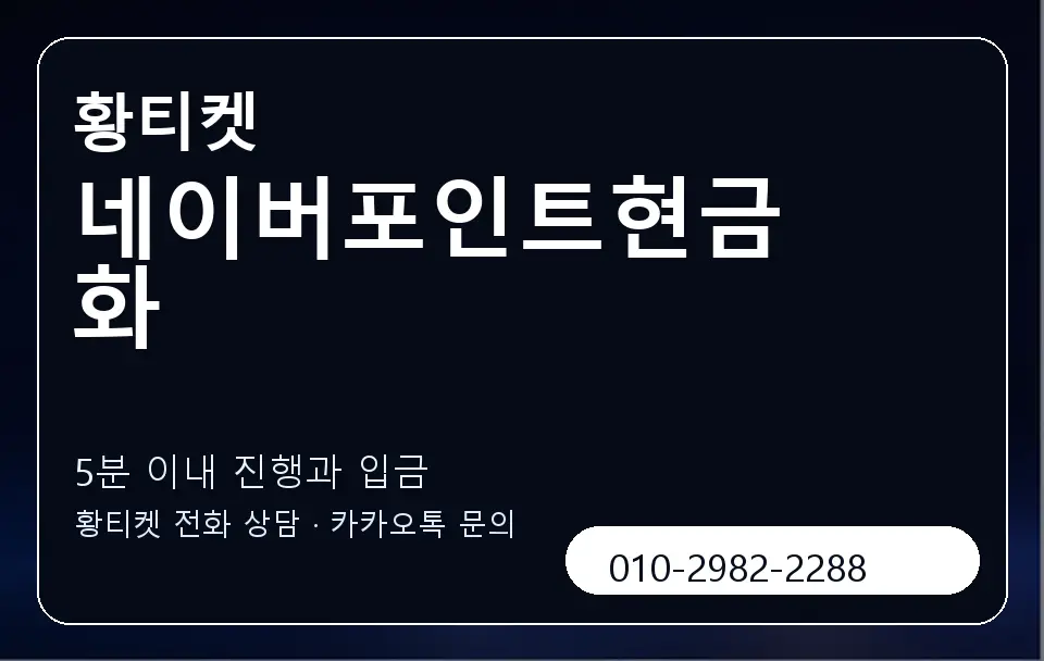 네이버포인트현금화 황티켓 캐러셀 6