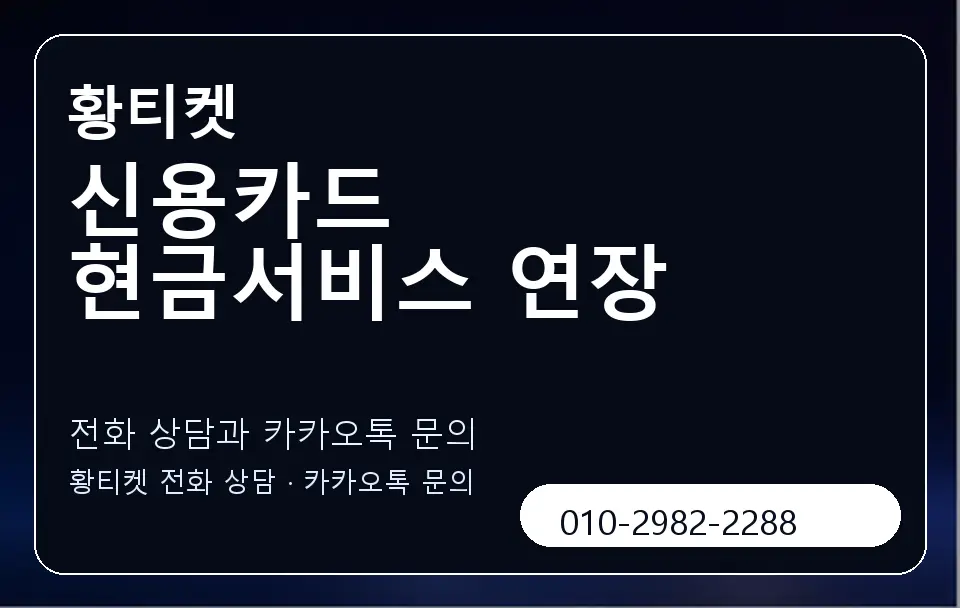 신용카드 현금서비스 연장 황티켓 캐러셀 1