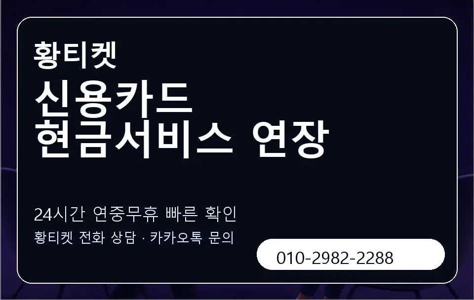 신용카드 현금서비스 연장 황티켓 캐러셀 2