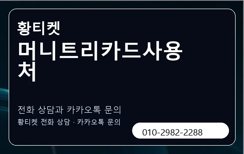 머니트리카드사용처 황티켓 캐러셀 1