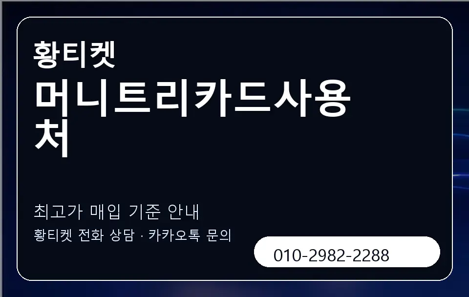 머니트리카드사용처 황티켓 캐러셀 3