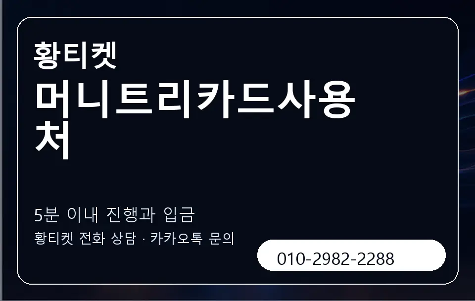 머니트리카드사용처 황티켓 캐러셀 6