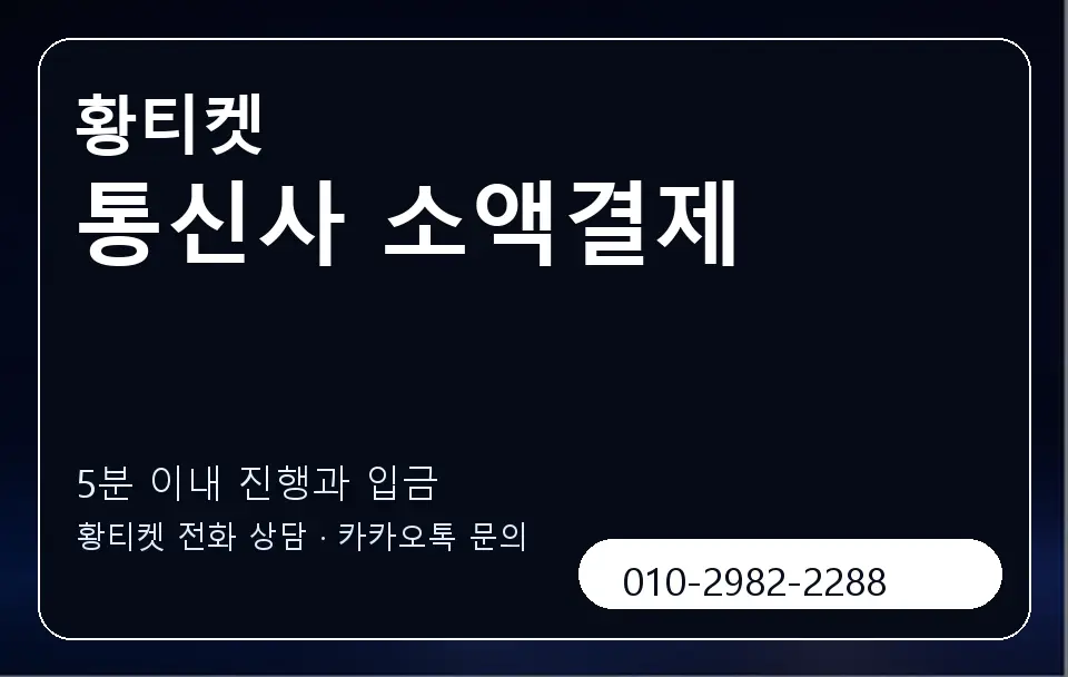 통신사 소액결제 황티켓 캐러셀 6