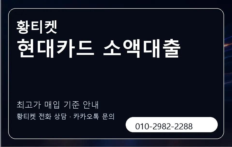 현대카드 소액대출 황티켓 캐러셀 3