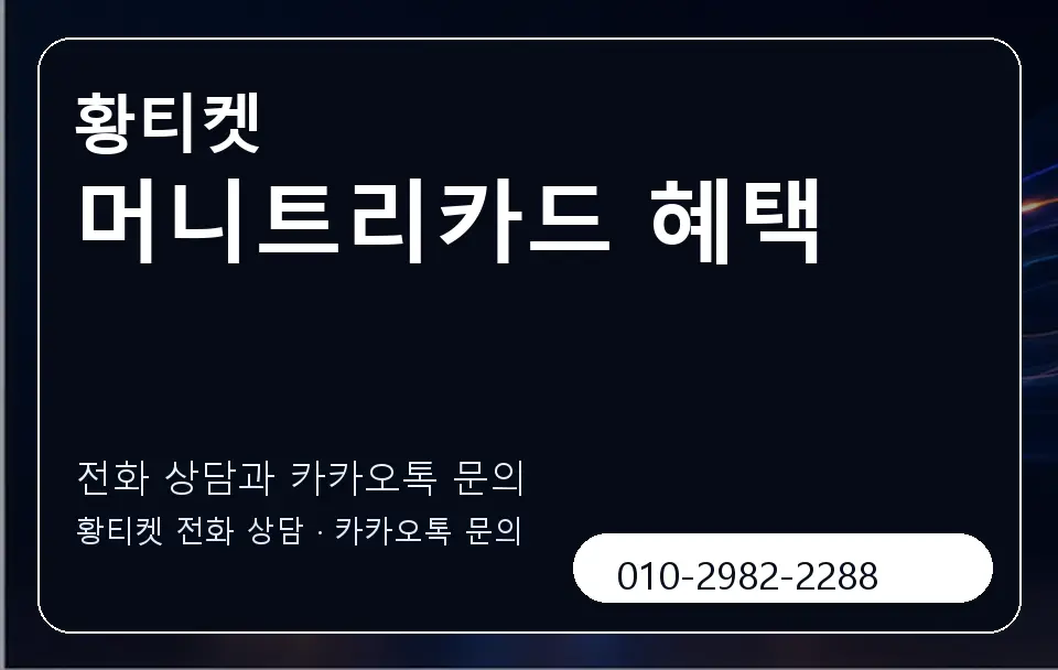 머니트리카드 혜택 황티켓 캐러셀 1