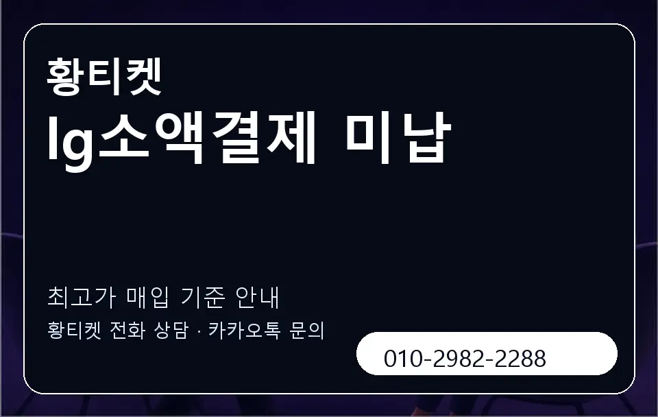 lg소액결제 미납 황티켓 캐러셀 3