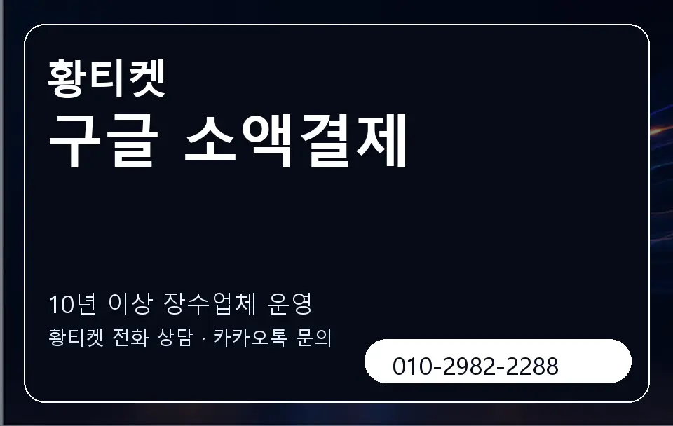 구글 소액결제 황티켓 캐러셀 5