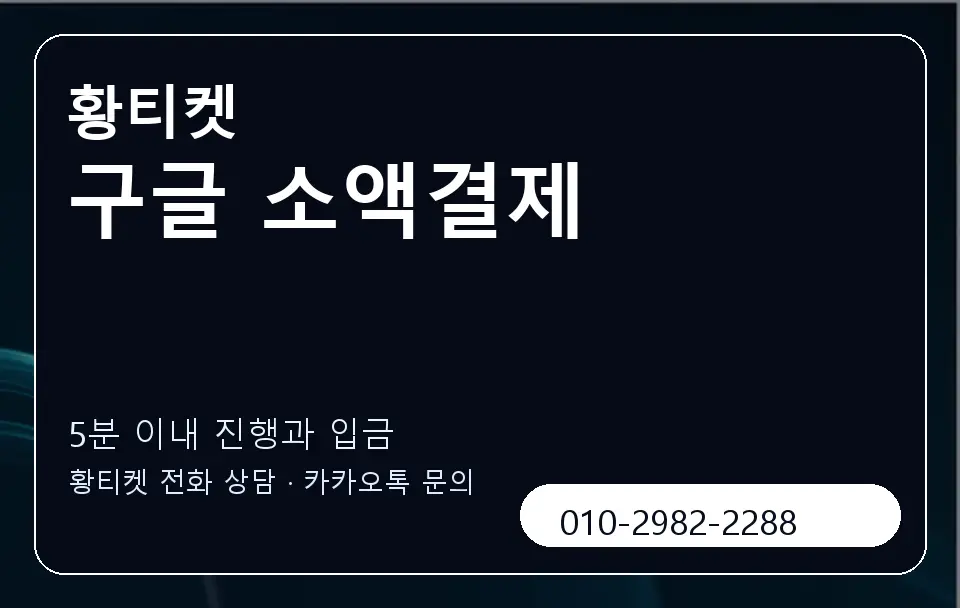 구글 소액결제 황티켓 캐러셀 6