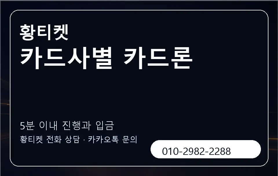 카드사별 카드론 황티켓 캐러셀 6