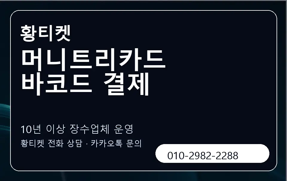 머니트리카드 바코드 결제 황티켓 캐러셀 5
