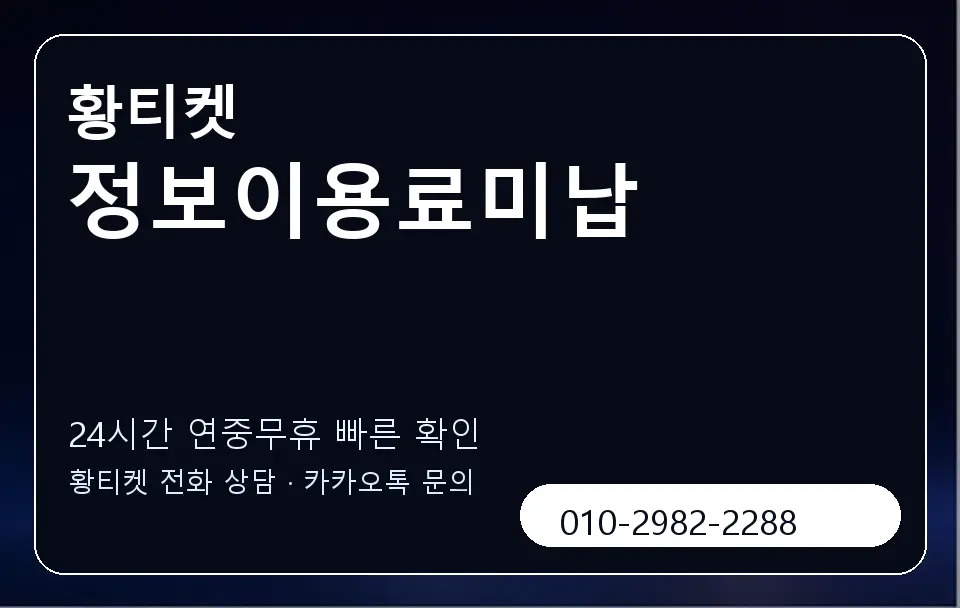 정보이용료미납 황티켓 캐러셀 2