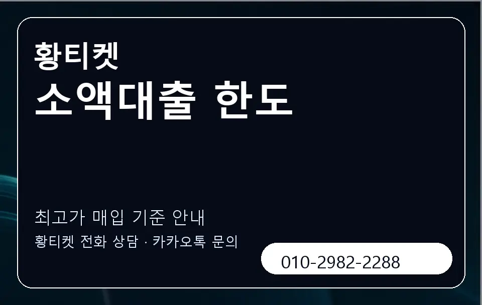 소액대출 한도 황티켓 캐러셀 3