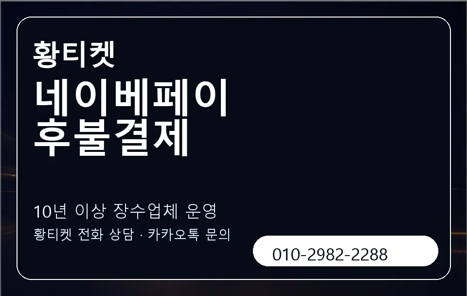 네이베페이 후불결제 황티켓 캐러셀 5
