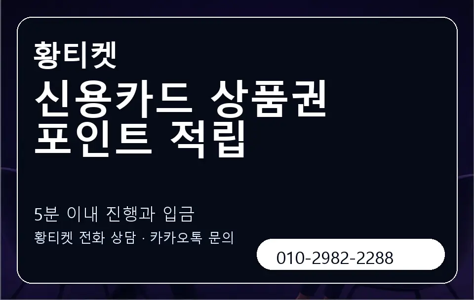 신용카드 상품권 포인트 적립 황티켓 캐러셀 6