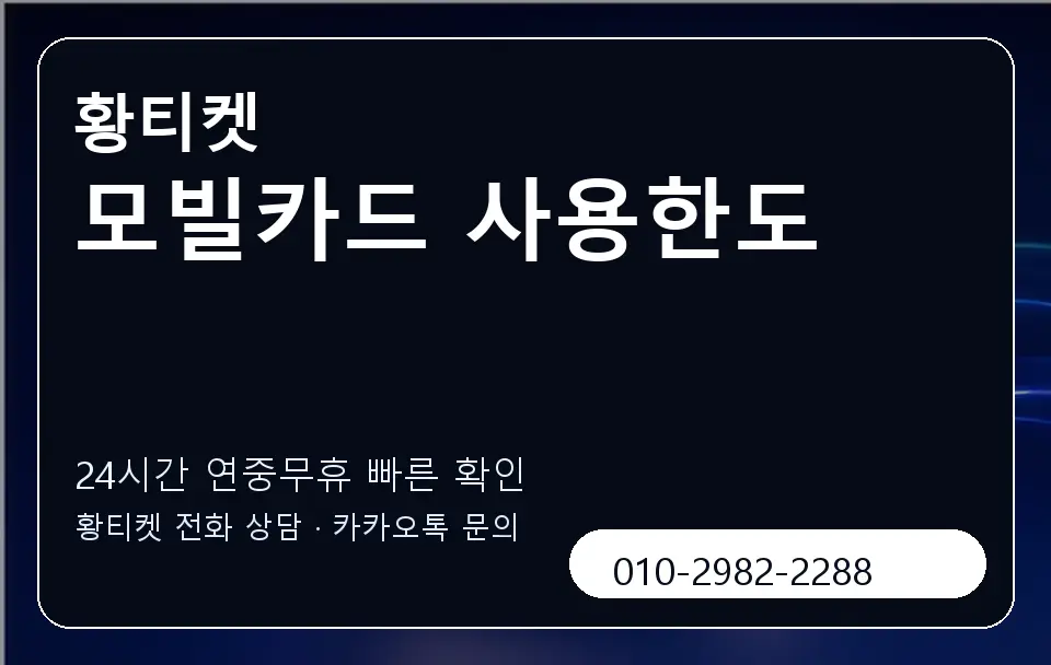 모빌카드 사용한도 황티켓 캐러셀 2