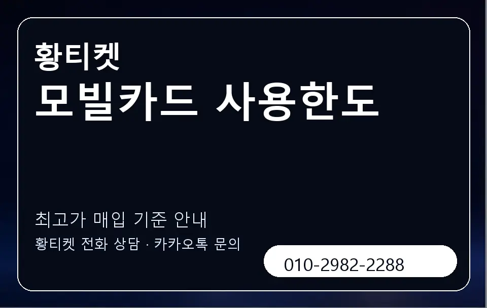 모빌카드 사용한도 황티켓 캐러셀 3