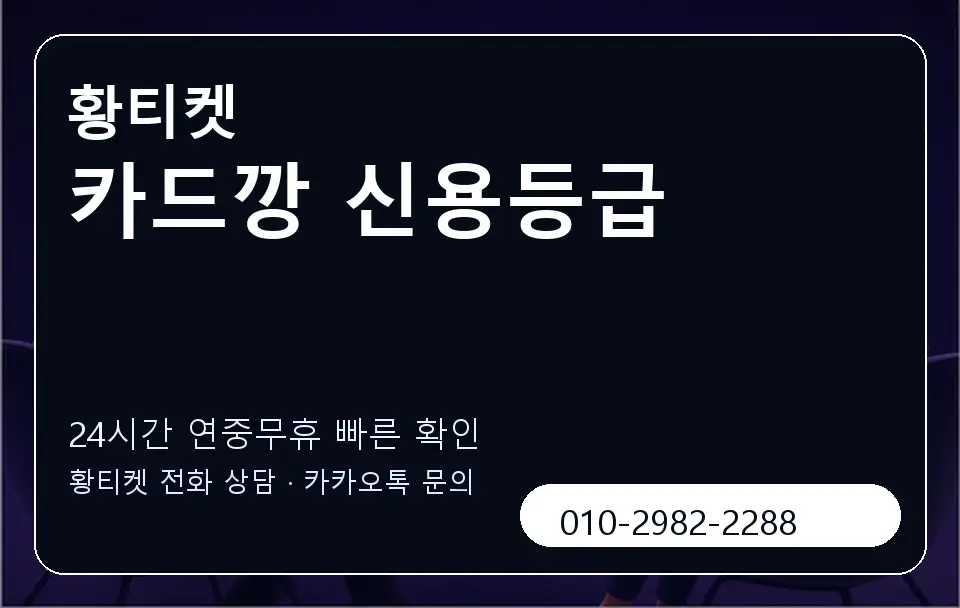 카드깡 신용등급 황티켓 캐러셀 2