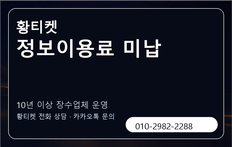 정보이용료 미납 황티켓 캐러셀 5