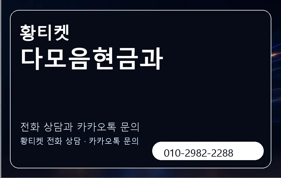 다모음현금과 황티켓 캐러셀 1