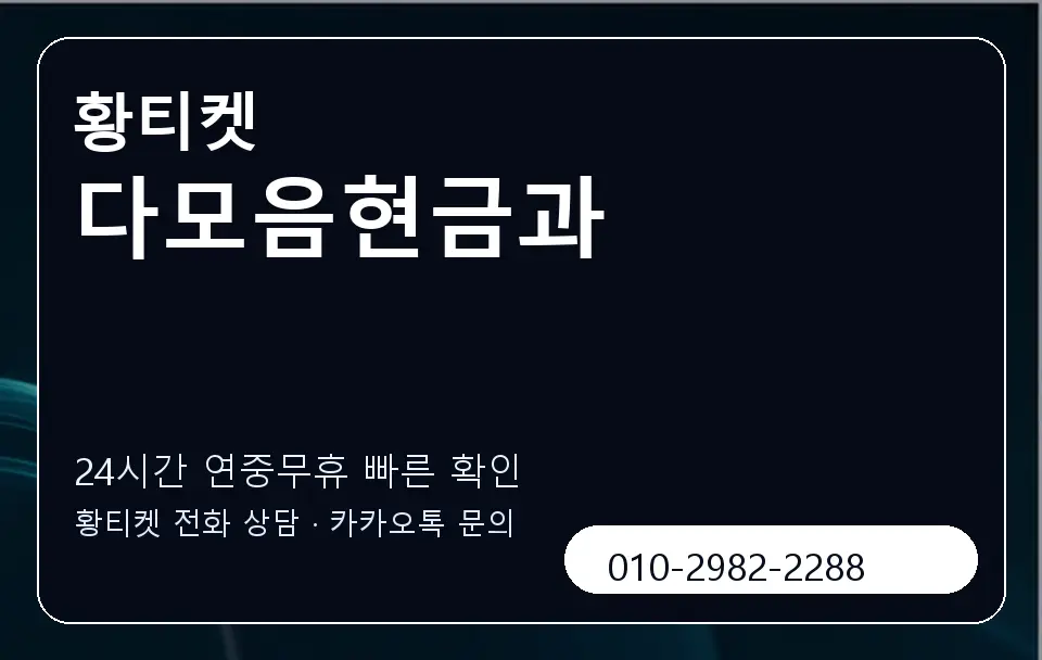 다모음현금과 황티켓 캐러셀 2