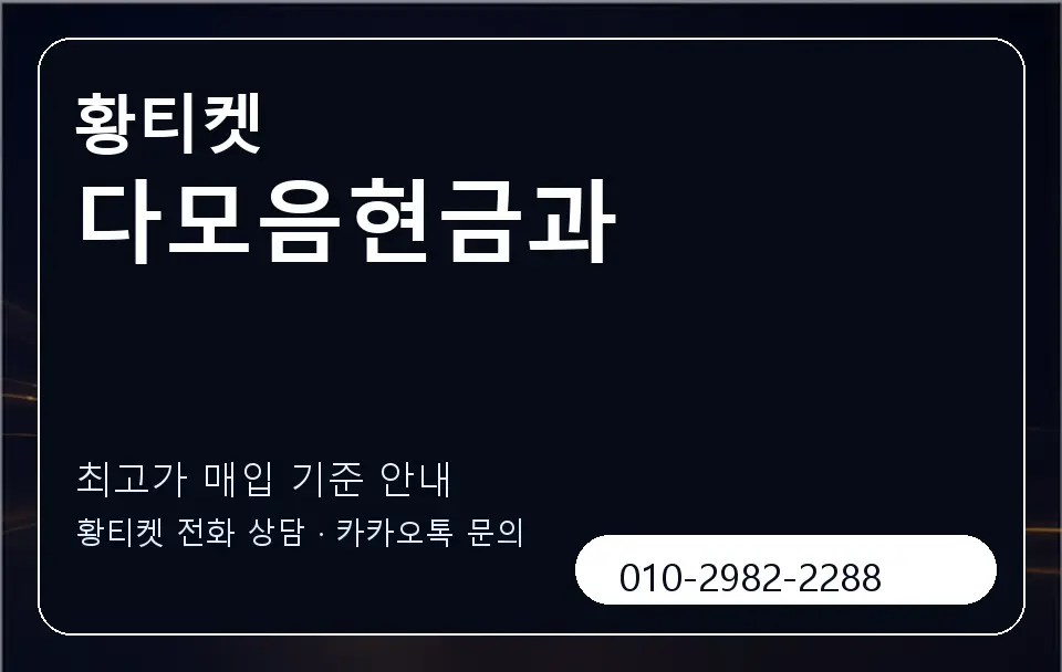 다모음현금과 황티켓 캐러셀 3