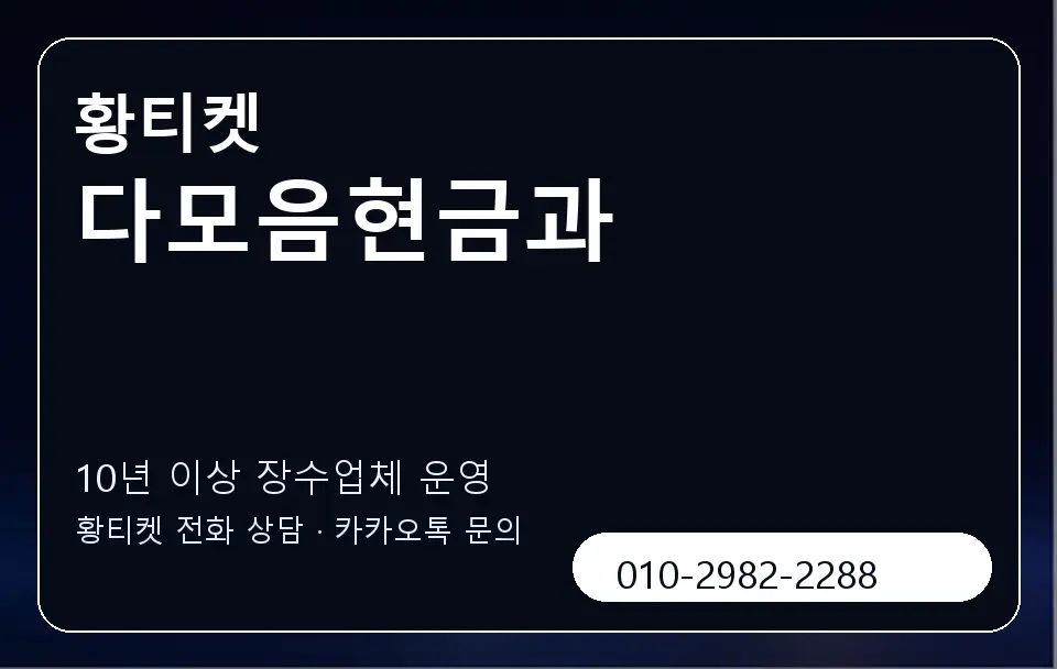 다모음현금과 황티켓 캐러셀 5