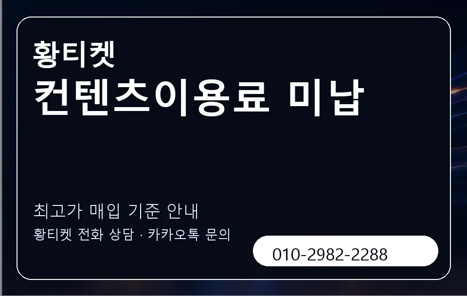 컨텐츠이용료 미납 황티켓 캐러셀 3