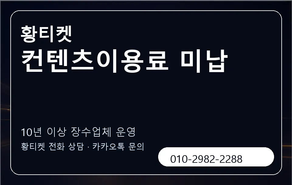컨텐츠이용료 미납 황티켓 캐러셀 5