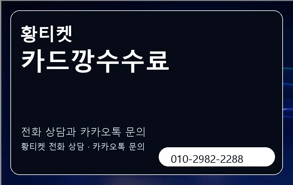 카드깡수수료 황티켓 캐러셀 1