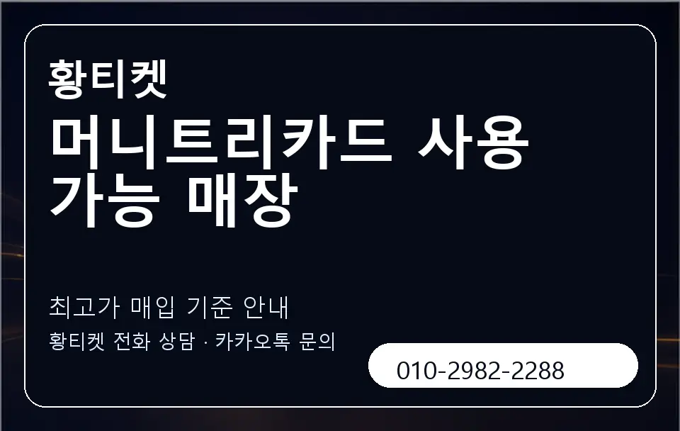머니트리카드 사용 가능 매장 황티켓 캐러셀 3