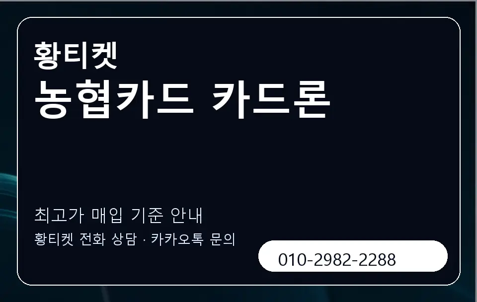 농협카드 카드론 황티켓 캐러셀 3