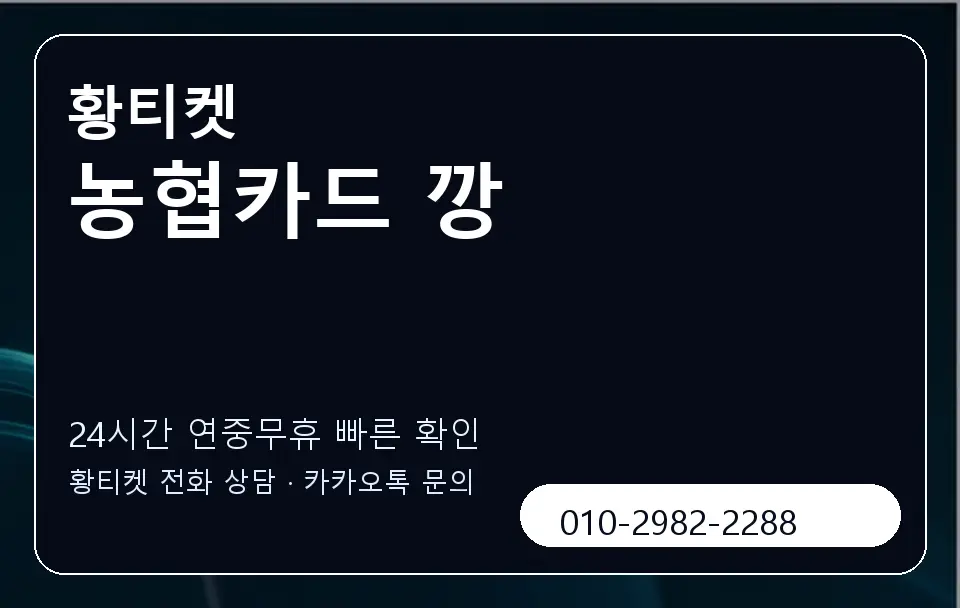 농협카드 깡 황티켓 캐러셀 2