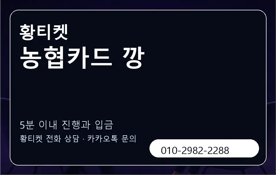 농협카드 깡 황티켓 캐러셀 6