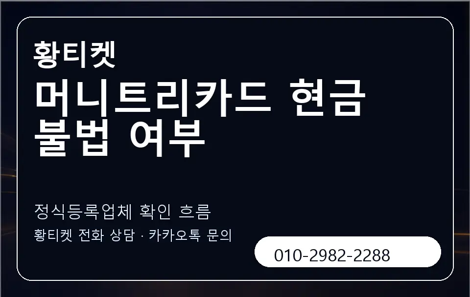 머니트리카드 현금 불법 여부 황티켓 캐러셀 4