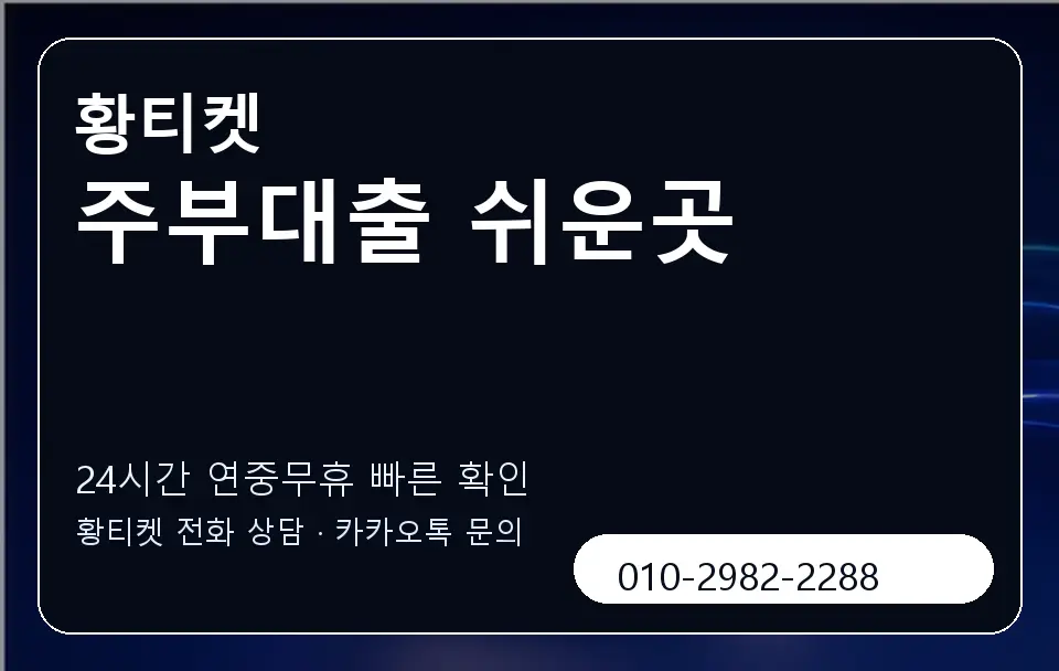 주부대출 쉬운곳 황티켓 캐러셀 2
