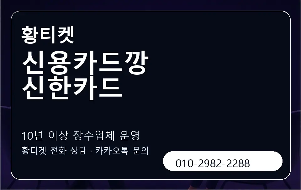 신용카드깡 신한카드 황티켓 캐러셀 5