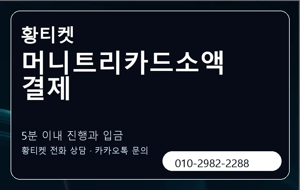 머니트리카드소액결제 황티켓 캐러셀 6