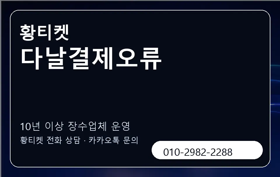 다날결제오류 황티켓 캐러셀 5