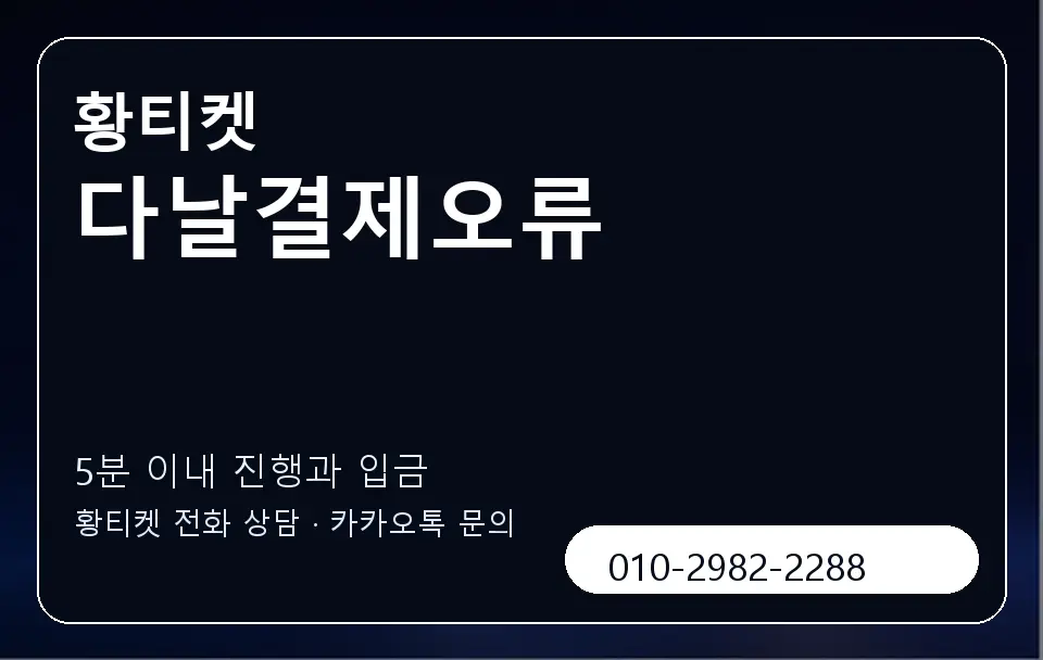 다날결제오류 황티켓 캐러셀 6