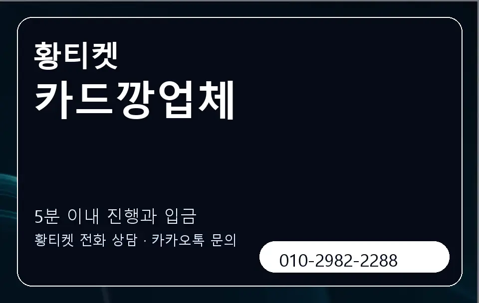 카드깡업체 황티켓 캐러셀 6