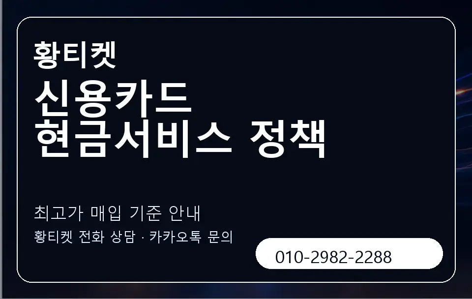 신용카드 현금서비스 정책 황티켓 캐러셀 3