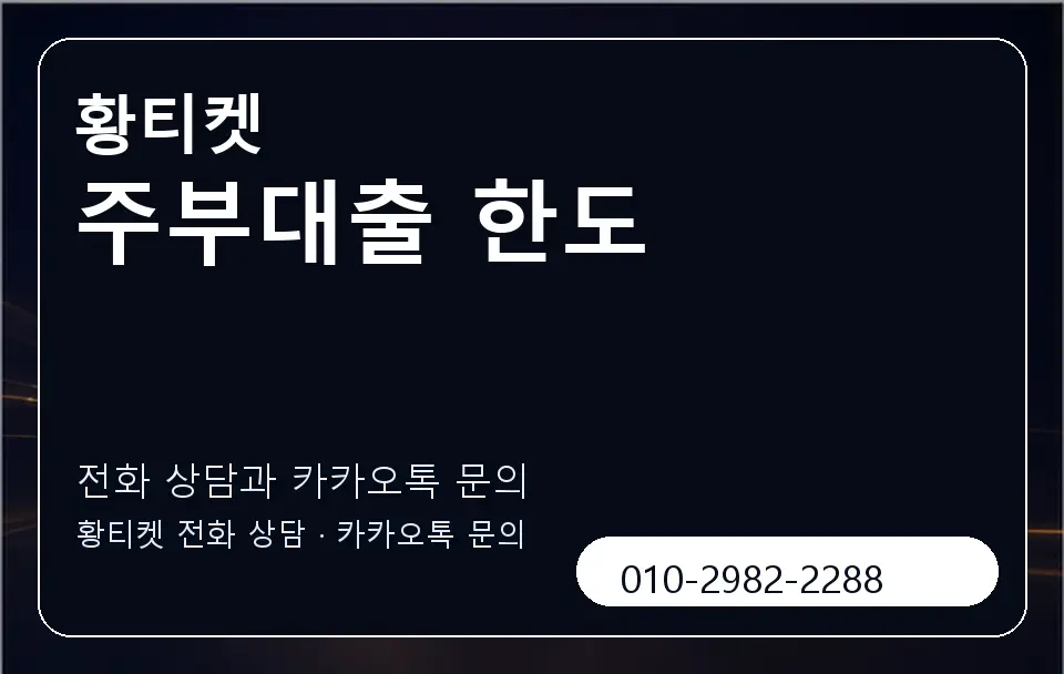주부대출 한도 황티켓 캐러셀 1