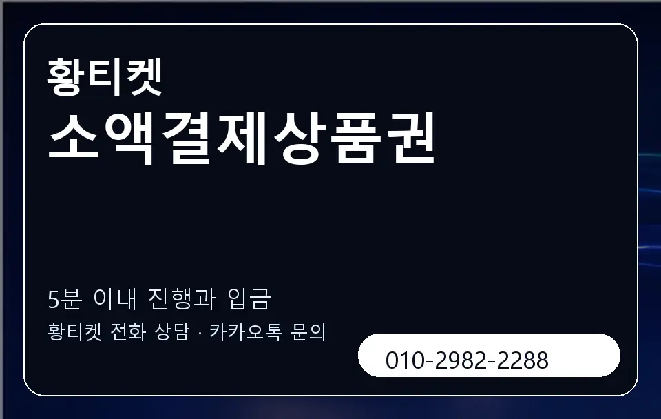 소액결제상품권 황티켓 캐러셀 6