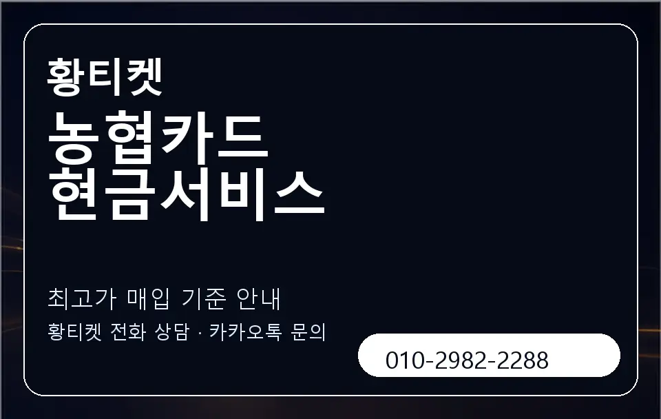 농협카드 현금서비스 황티켓 캐러셀 3